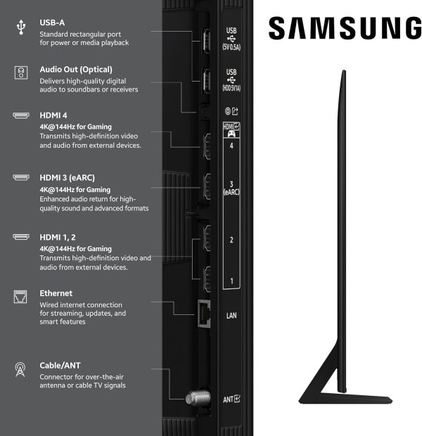 Samsung 75-Inch Class Neo QLED QN70F 4K Mini LED Smart TV (2025 Model) NQ4 AI Gen2 Processor, Quantum Matrix Technology Slim, Motion Xcelerator 144Hz, Samsung Vision AI, Alexa Built-in - Image 3