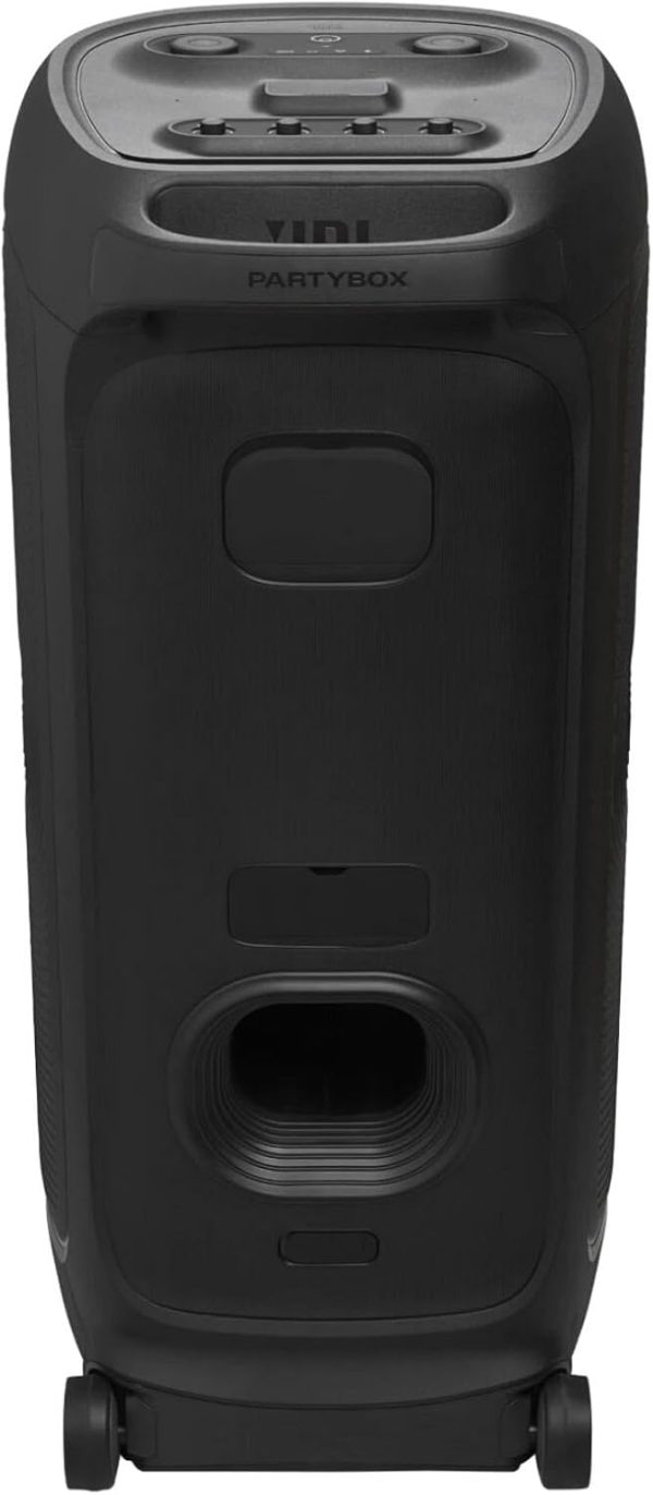 JBL Partybox Ultimate - Multi Purpose Party Speaker, with Wi-fi & Bluetooth Connectivity, Wireless, Lightshow, IPx4 Slashproof, Dual Mic & Guitar Inputs, Handle & Sturdy Wheels, Black - Image 4
