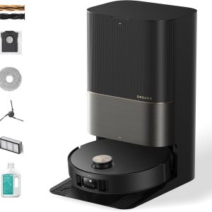 DREAME X50 Ultra Complete Robot Vacuum and Mop with Auto-Empty and Mop Self-Cleaning, 20,000Pa Suction, Obstacle Avoidance and 360° Navigation, Corner to Edge Deep Cleaning, Detangling Brush (Black)