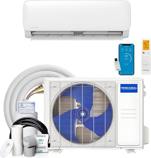 MRCOOL 18000 BTU 230V Ductless Inverter Mini Split Air Conditioner & Heat Pump System, Easy Pro Series - Wall-Mounted AC Unit w/ Heating and Cooling for Home, Office & Commercial Space