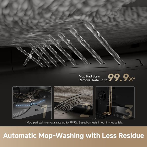 DREAME X50 Ultra Complete Robot Vacuum and Mop with Auto-Empty and Mop Self-Cleaning, 20,000Pa Suction, Obstacle Avoidance and 360° Navigation, Corner to Edge Deep Cleaning, Detangling Brush (Black) - Image 3