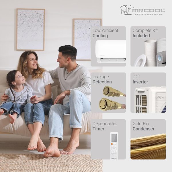 MRCOOL 18000 BTU 230V Ductless Inverter Mini Split Air Conditioner & Heat Pump System, Easy Pro Series - Wall-Mounted AC Unit w/ Heating and Cooling for Home, Office & Commercial Space - Image 5